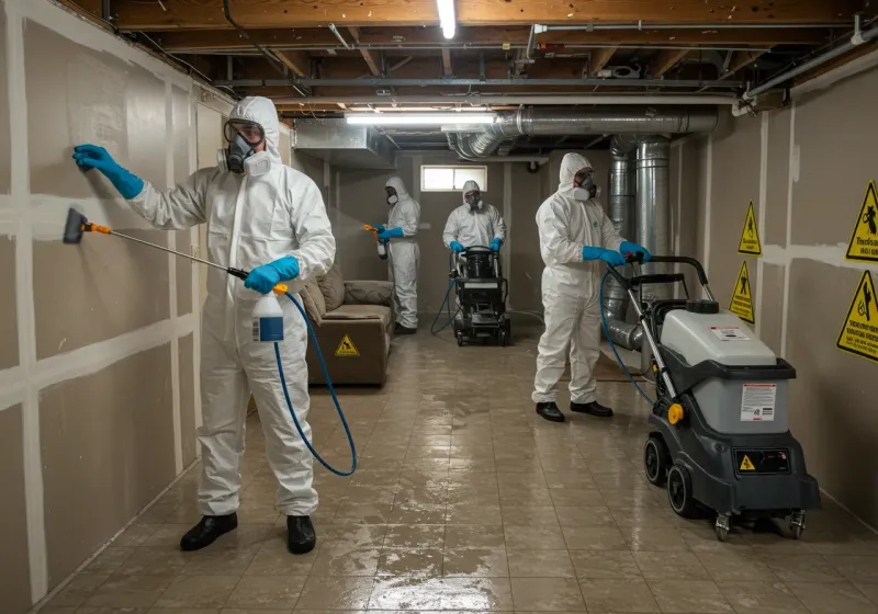 Basement Moisture Removal and Structural Drying process in Decatur County, TN